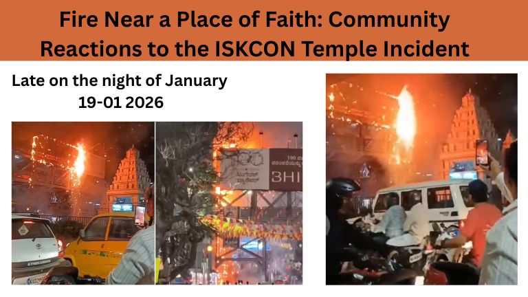 Fire Near a Place of Faith: Community Reactions to the ISKCON Temple Incide
