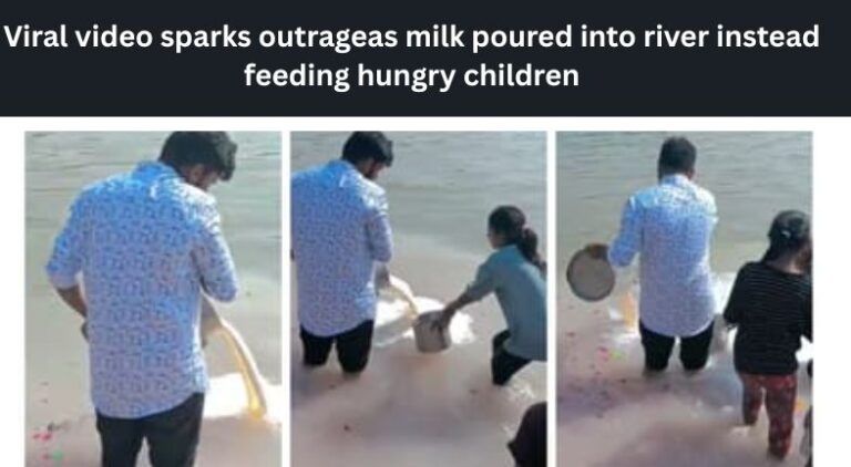 Viral Video Triggers Public Fury After Milk Is Dumped Into River While Millions Go Hungry